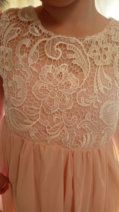 Okazja/wyprzedaż Sukienka tiul z koronką 134-152 Wesele/ świąteczna