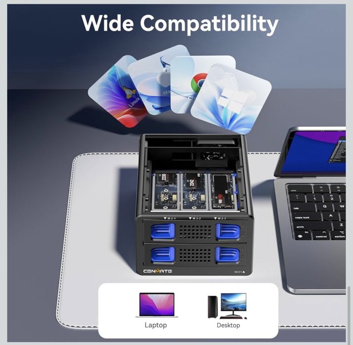 Hybrydowa obudowa na dyski trarde i SSD