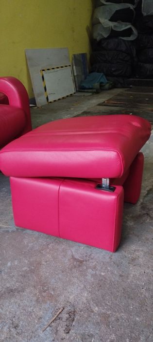 2 kanapy i 2 pufy Kler skóra naturalna