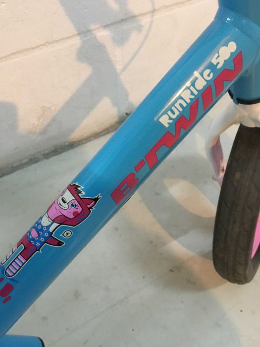 BTWIN - Bicicleta de Aprendizagem Criança RUNRIDE 500 Azul/Rosa