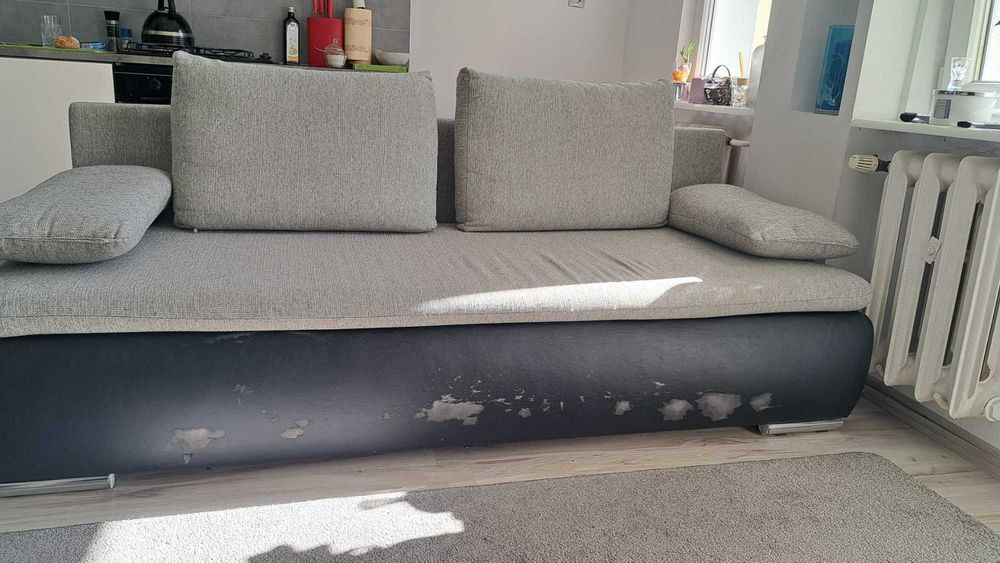 Sofa rozkladana szara