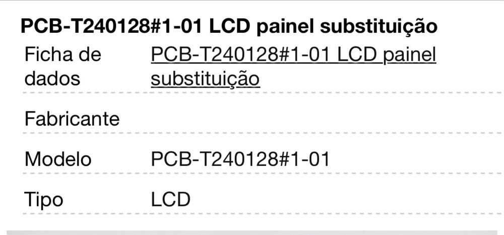 Display LCD PCB - T240128429593266634762243