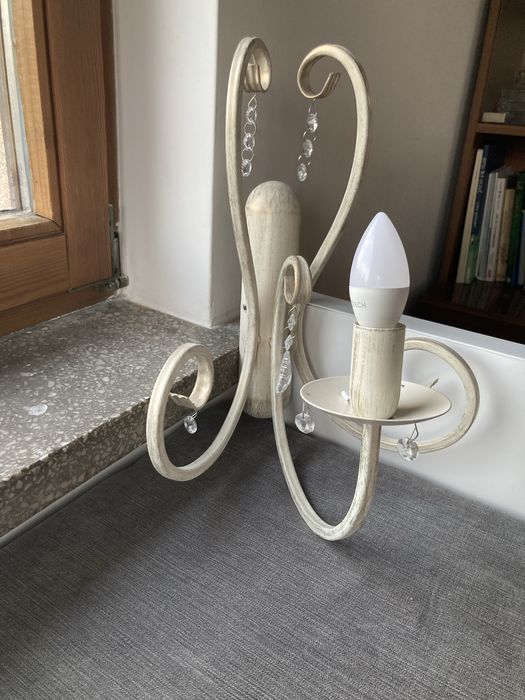 Dwa białe kinkiety glamour Alfa white 18510