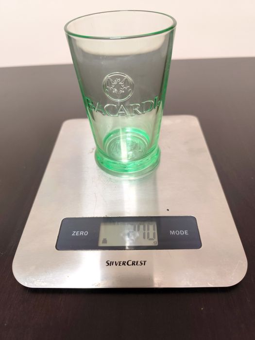 Lote de 8 Copos de Vidro - Bacardi (Novos)