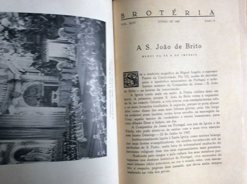 Brotéria. Número dedicado a S. João de Brito. - Ver sumário