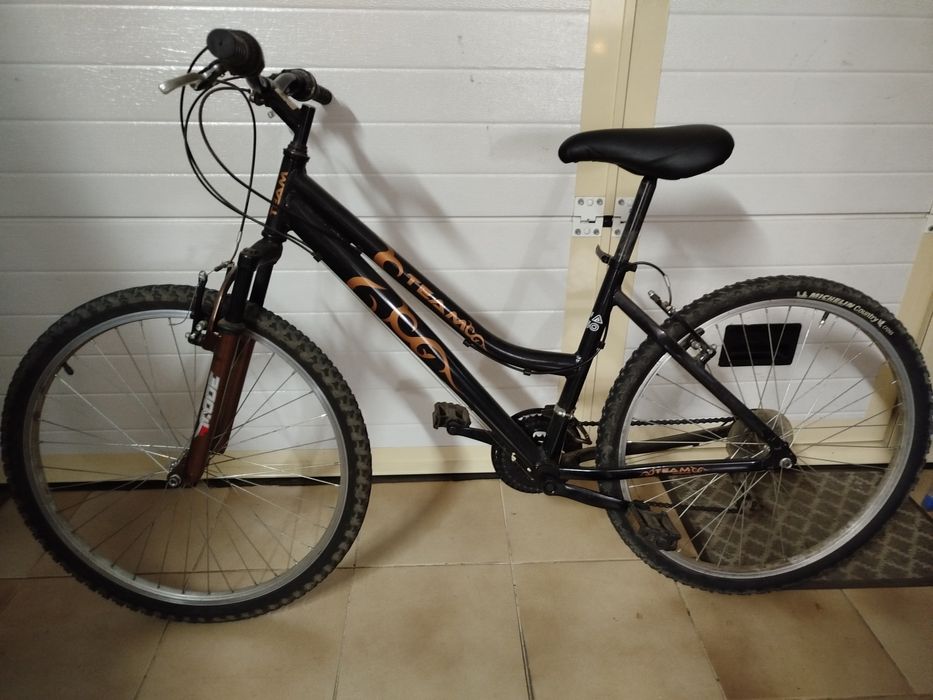 Bicicleta de passeio dá para homens e mulheres.