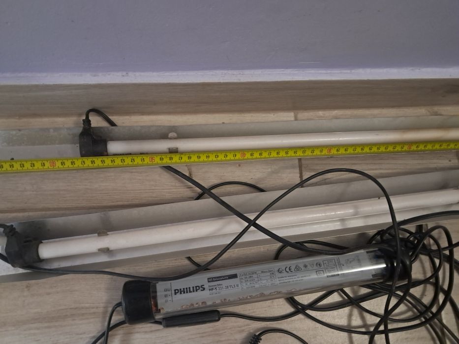 Zestaw oświetleniowy Philips 2x36W | Statecznik + Oprawy | Garaż / Akwarium