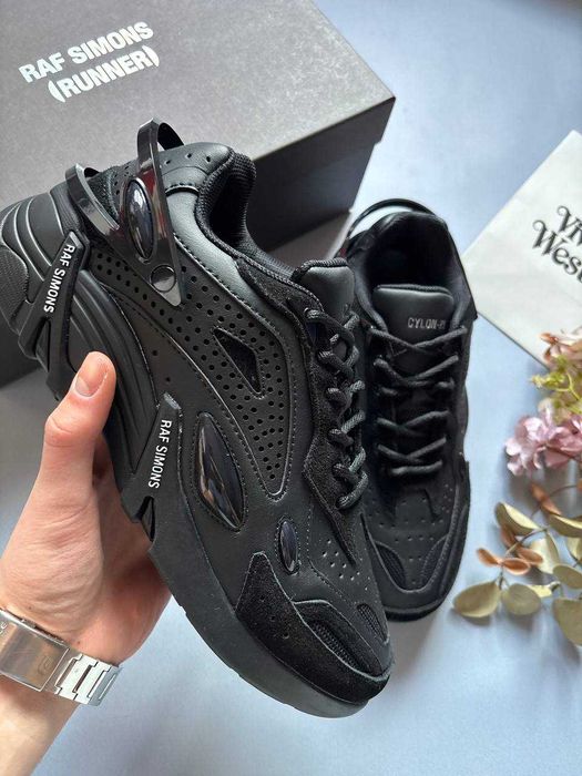 Raf Simons Cylon-21 черные мужские кроссовки черные оригинал зима деми