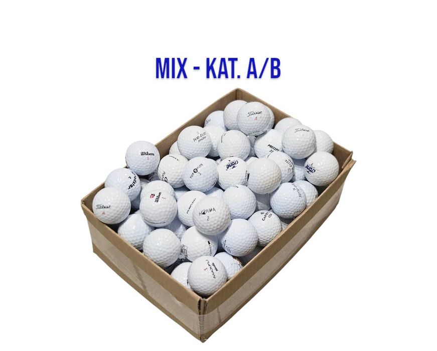 100szt piłki golfowe MIX kat. A/B do golfa zestaw LAKEBALLS białe
