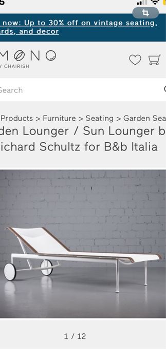 Original outdoors chaise longues Charles Schultz da B& B