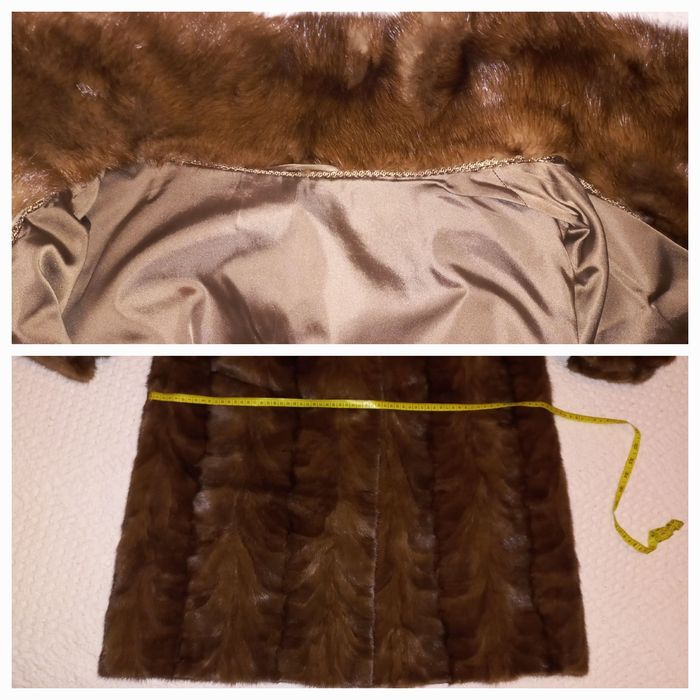Шуба натуральна норкова довга, на XL - XXL