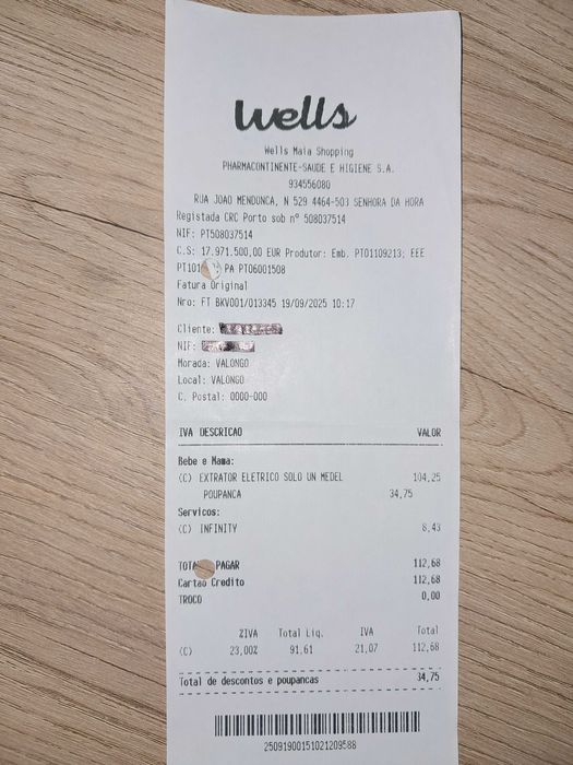 Extrator Leite Solo Medela c/ talão + Biberões + Tetinas + Sacos Leite