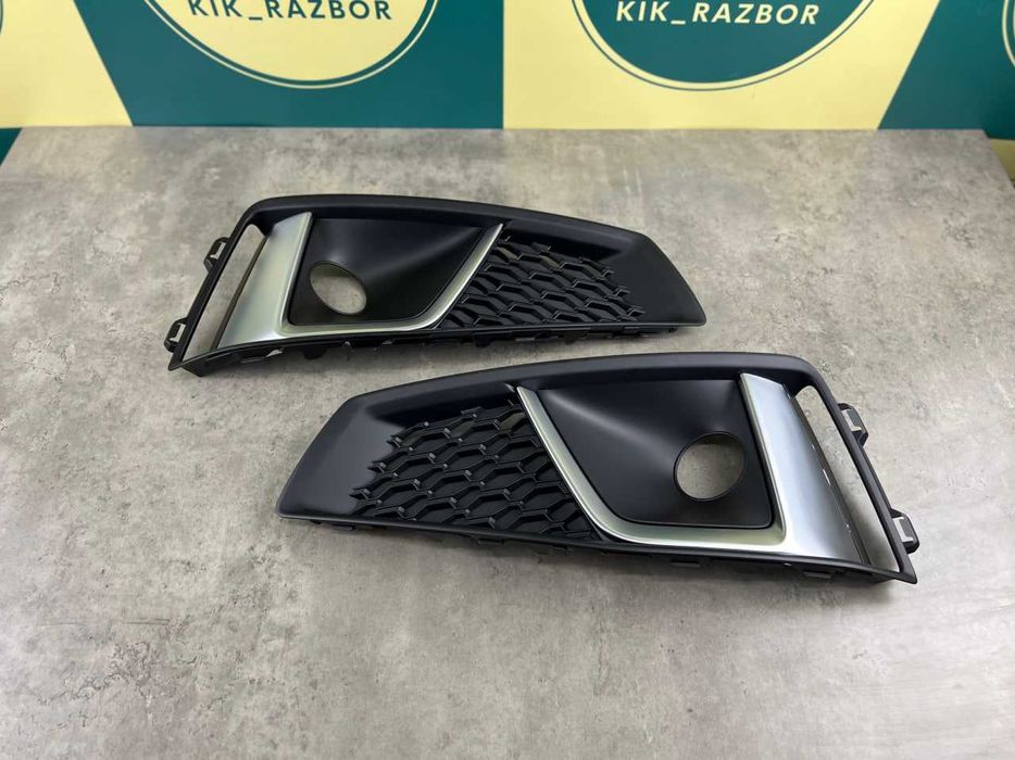 Решітка в бампер  S Line (до peст.) AUDI A4 (B9) 8W0807682 / 8W0807681