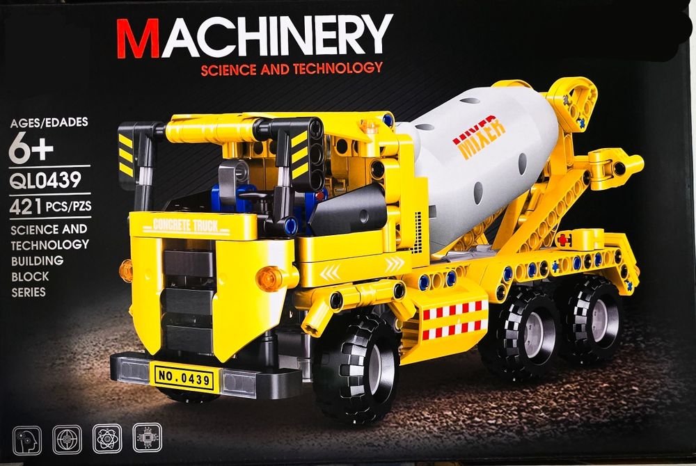Nowe klocki Betoniarka samochód Ciężarowy jak lego technic kompatybilne z Lego technic ruchoma gruszka do betonu ruchome koła otwierane drzwi auto