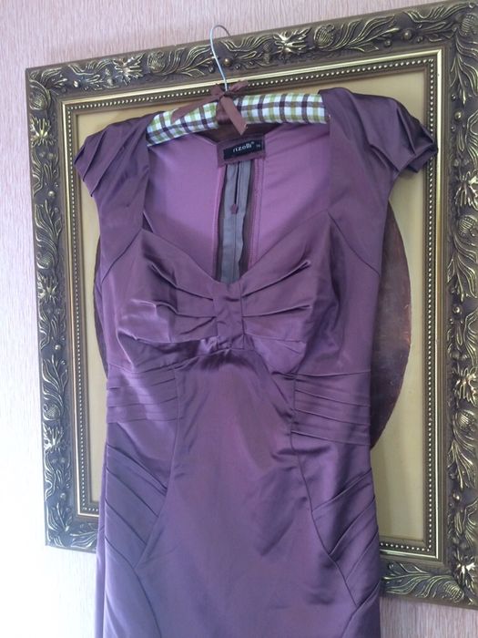 Вечернее, выпускное платье марсала, шелк армани