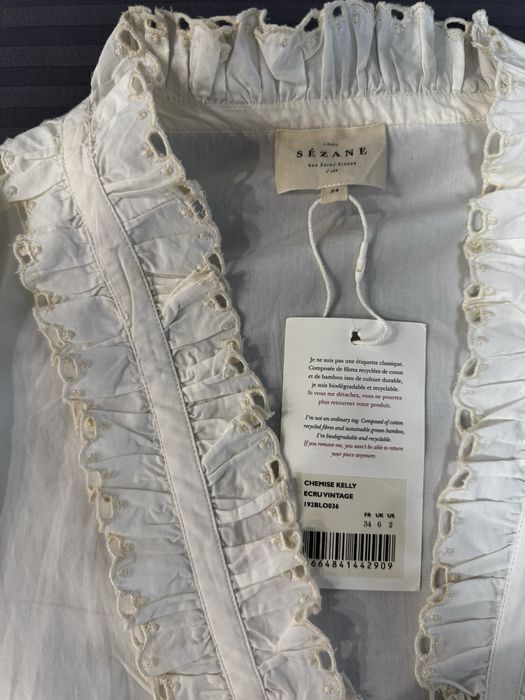 Sézane Блуза  колір слонова кість