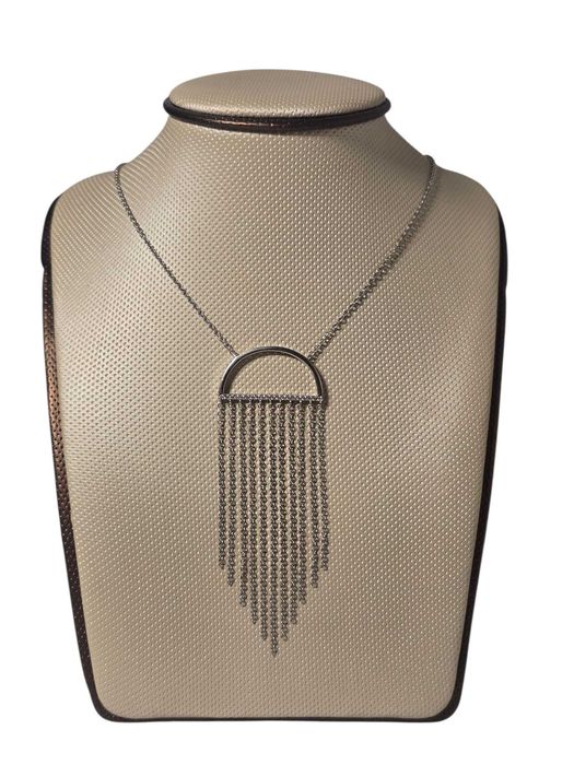 Piękny Srebrny Łańcuszek Z Frędzlami I Zawieszką Serce 6,83g 925 R.51