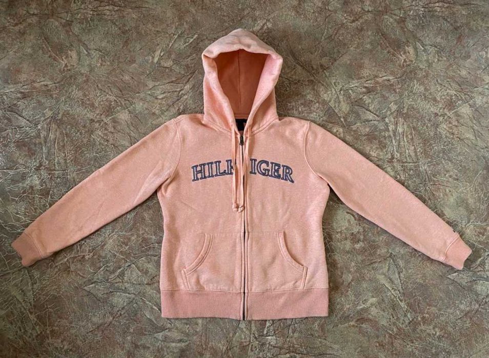 Котоновый женский свитшот худи на змейке Tommy Hilfiger