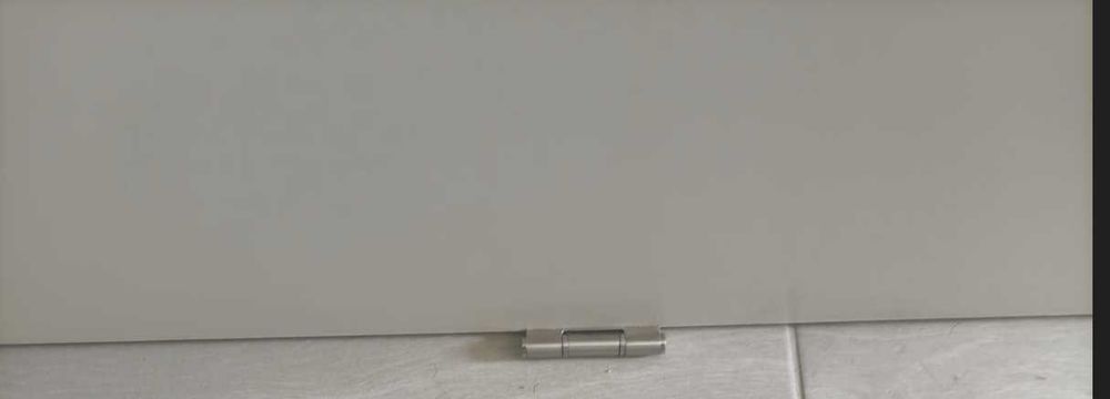 OPORTUNIDADE! Porta branca interior simples com puxador prateado Sem moldura