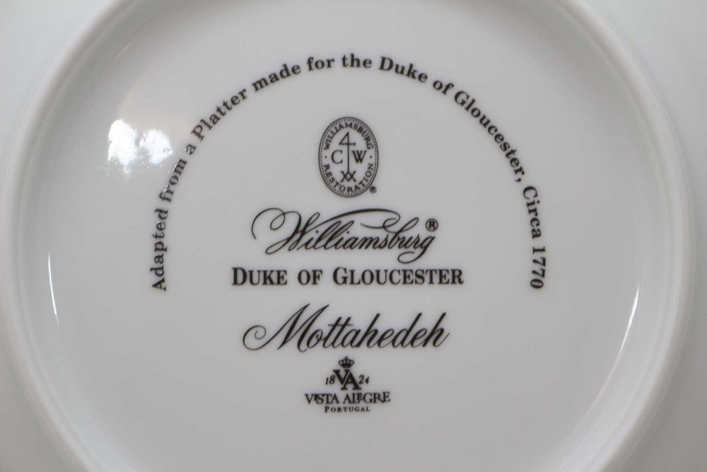 Prato Doce Mottahedeh Williamsburg Duke of Gloucester Vista Alegre 2