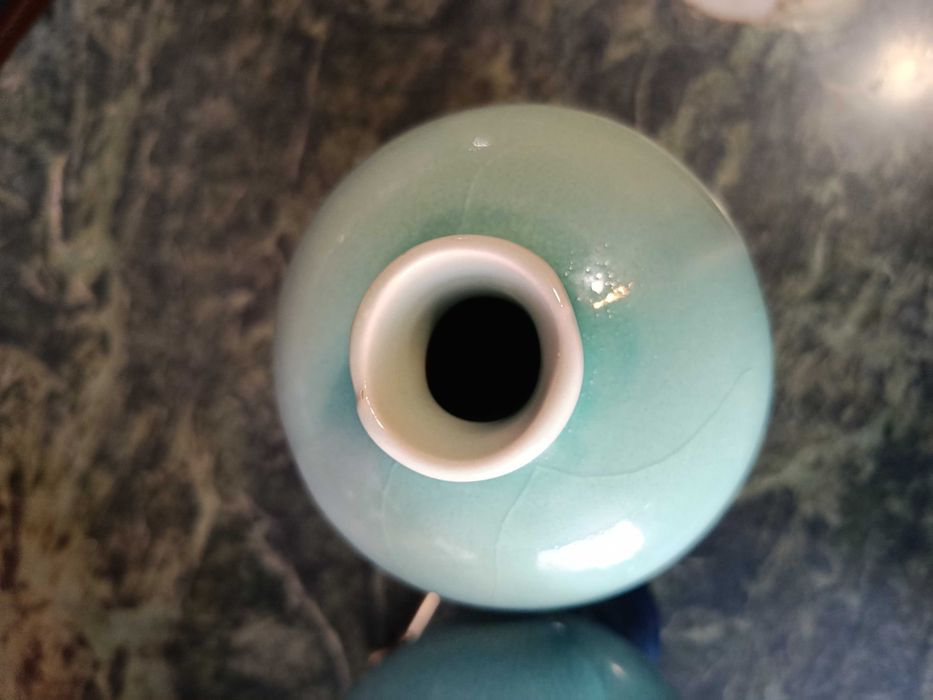 Jarras Porcelana Chinesa Flambe Séc XIX 21,5 cm