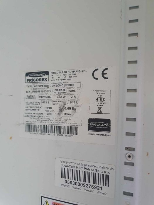 Lodówka gastronomiczna firmy frigoglass 645 l bar pizza pub