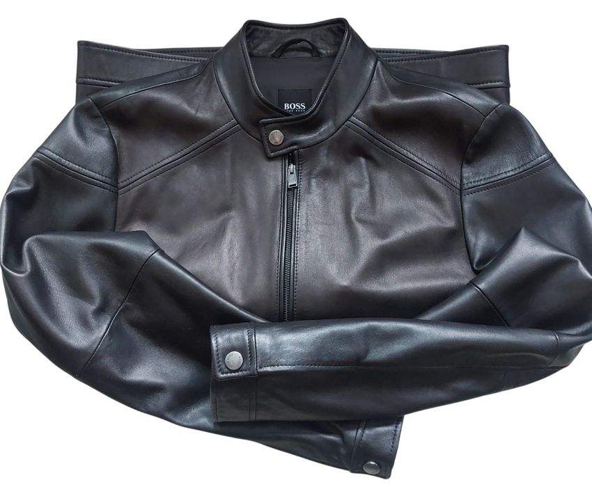 Hugo Boss nowa kurtka skórzana męska r. 52/L