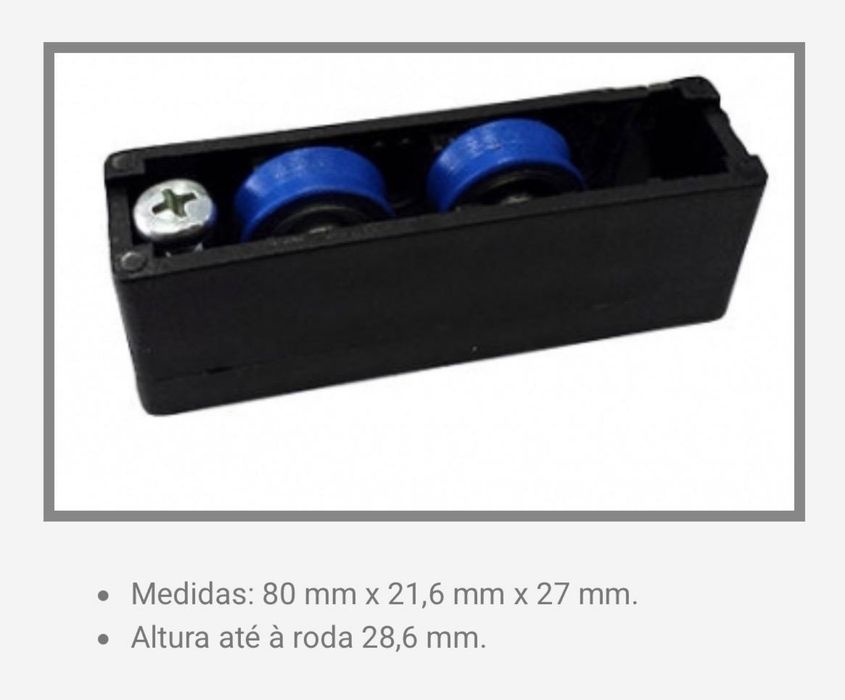 Conjunto de roldanas/rodízios com rolamentos – 12 unidades