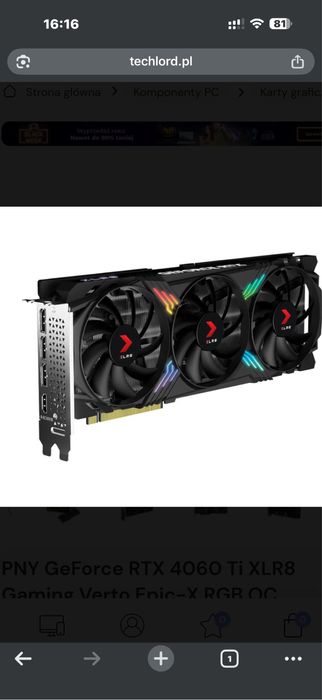Rtx 4060 TI 16gb Gwarancja Chyża • OLX.pl