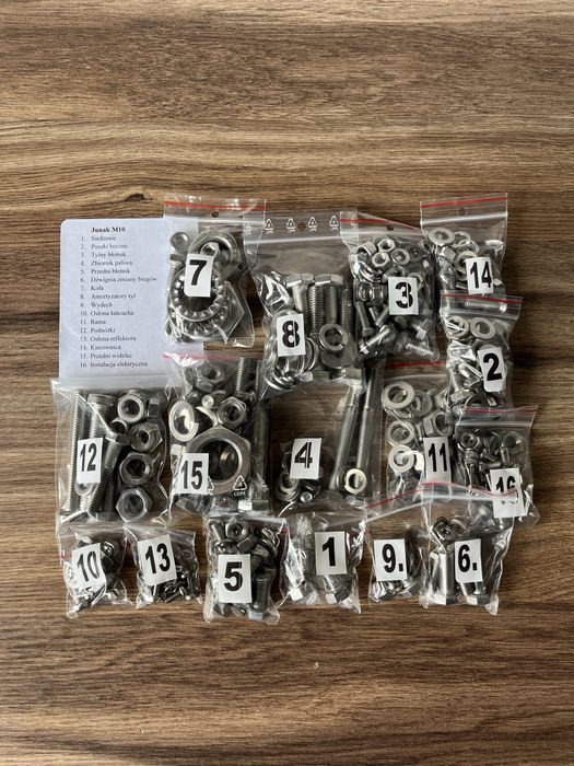 NOWY komplet śrub śruby NIERDZEWNE JUNAK M10