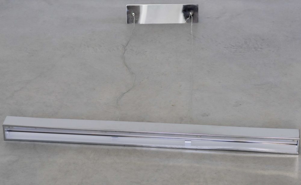 Elegant Hanging LED Dinner Table Lamp – Chrome Finish (95cm Wide)