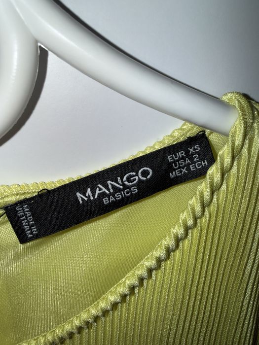Żółta letnia sukienka bez rękawów Mango, rozmiar Xs 34
