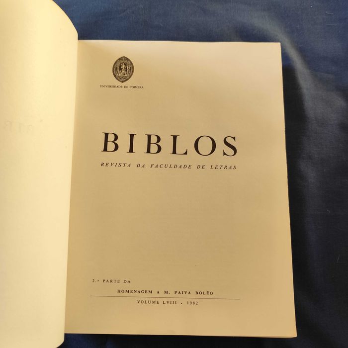Revista Biblos - Volume LVIII (1992)
