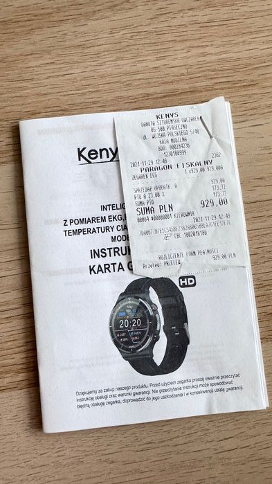 Kenys, profesjonalny monitor parametrów zdrowia, smartwatch