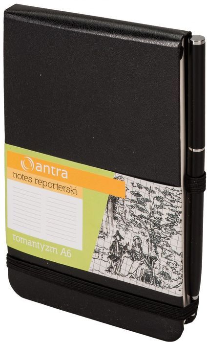 Notes Romantyzm A6 Reporterski Linia Czarny Antra