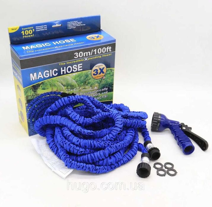 Садовый шланг 30 метров с насадкой! Поливочные шланги все размеры!