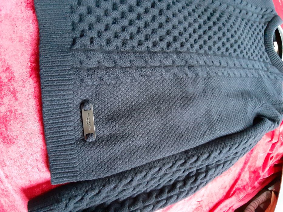 Burberry sweter granat wełna L 100% oryg nr seryjny