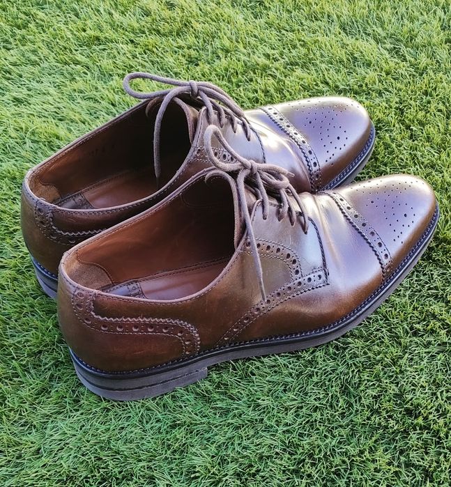Sapatos Derby de couro castanho da Lottusse, Tam. 42,5