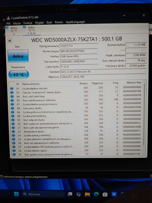 dysk hdd 500gb 3,5 #w75