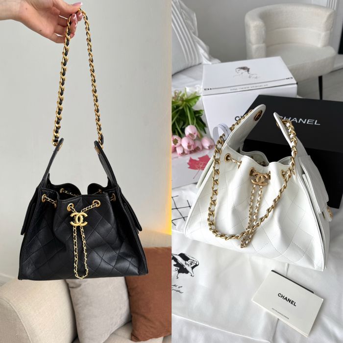 Сумка Chanel Texture чорна, молочна