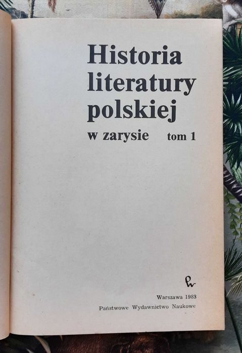 Książka "Historia literatury polskiej w zarysie, tom 1" praca zbiorowa