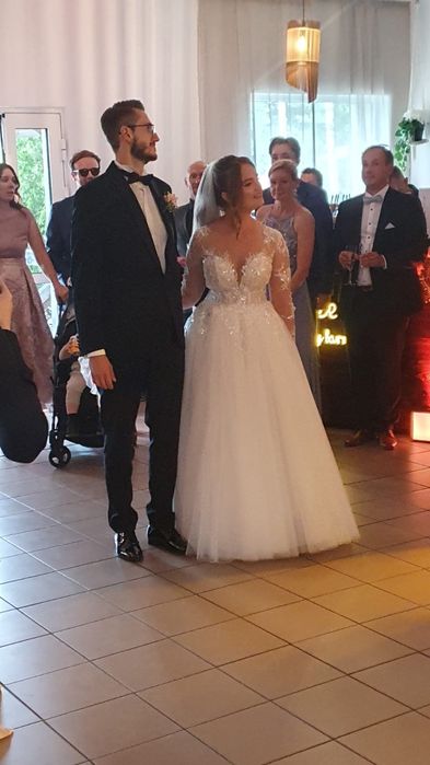 Lekka Suknia ślubna księżniczka 36-40