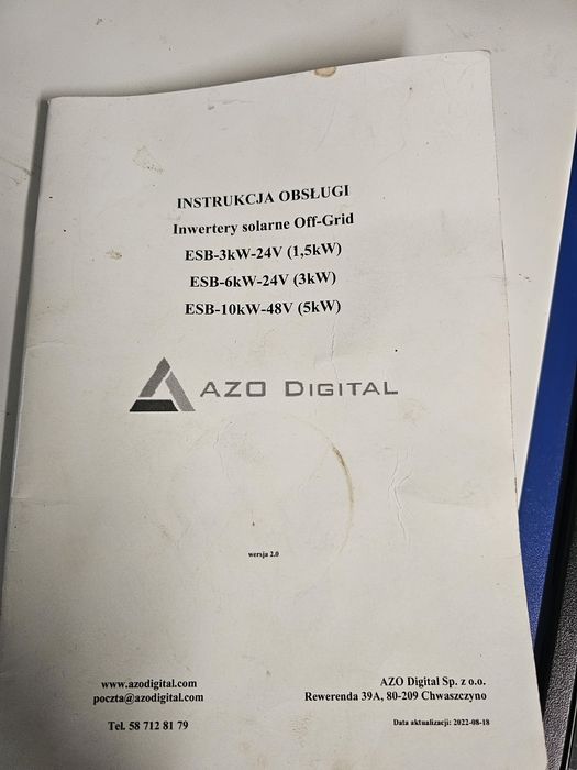 Inwerter hybrydowy off-Grid Azo