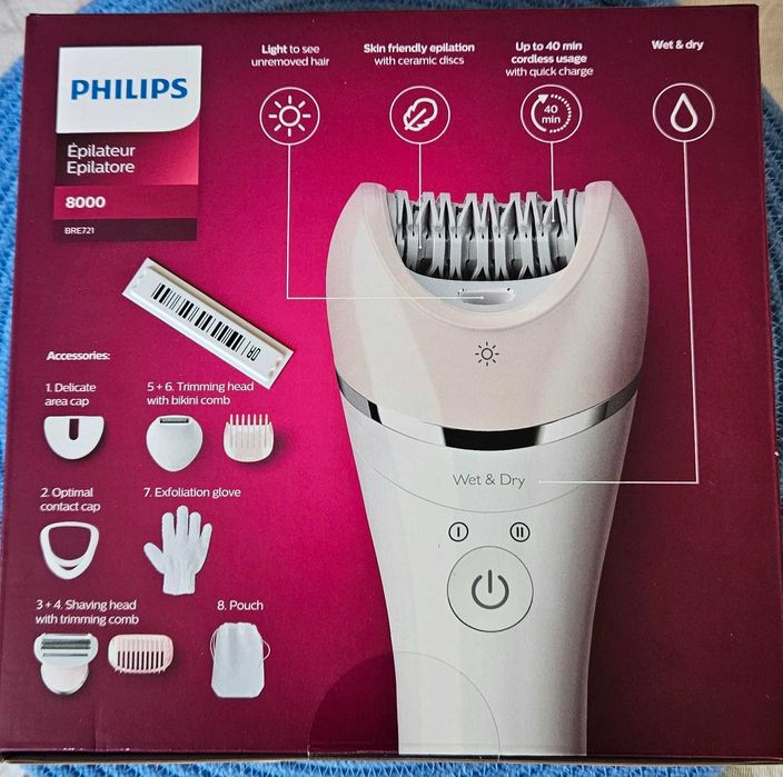 Епілятор PHILIPS BRE721/00 серії 8000