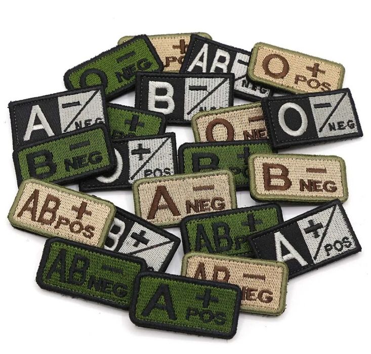 Patch Velcro Grupo Sanguíneo