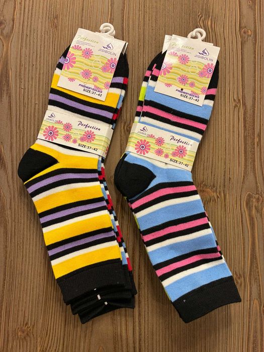 Skarpety w paski 37-42 trzy pary