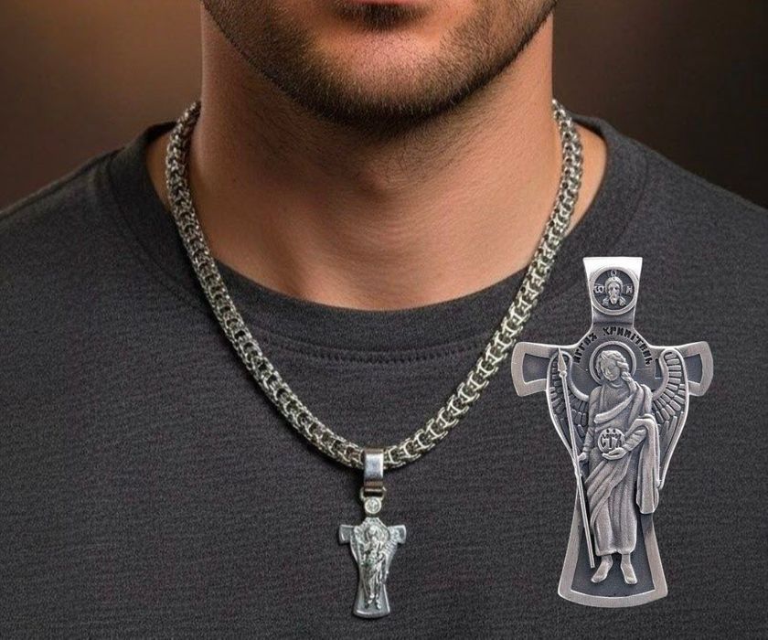 Срібний набір 90г ланцюжок хрестик цепочка серебряная крестик серебро