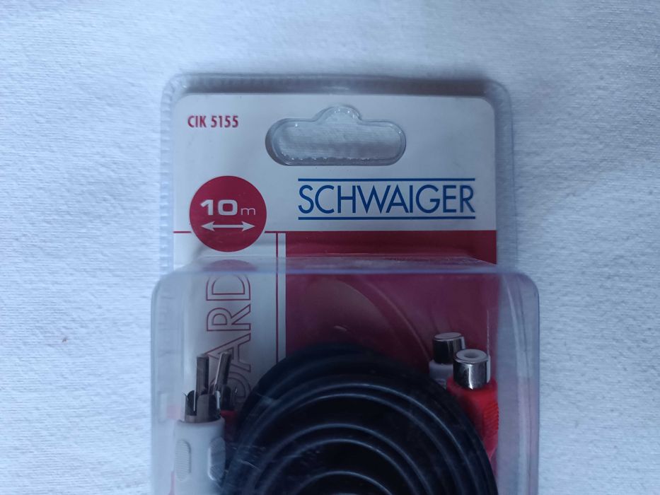 Kabel audio przedłużacz 2RCA-2RCA cinch m/ż długość 10m SCHWAIGER