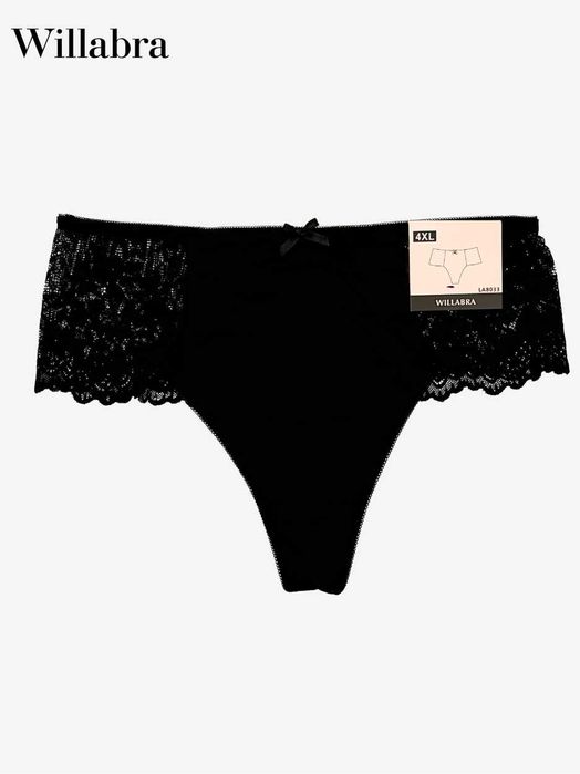 Zestaw 3 x Nowe koronkowe Stringi damskie Willabra 2XL, 3XL, 4XL