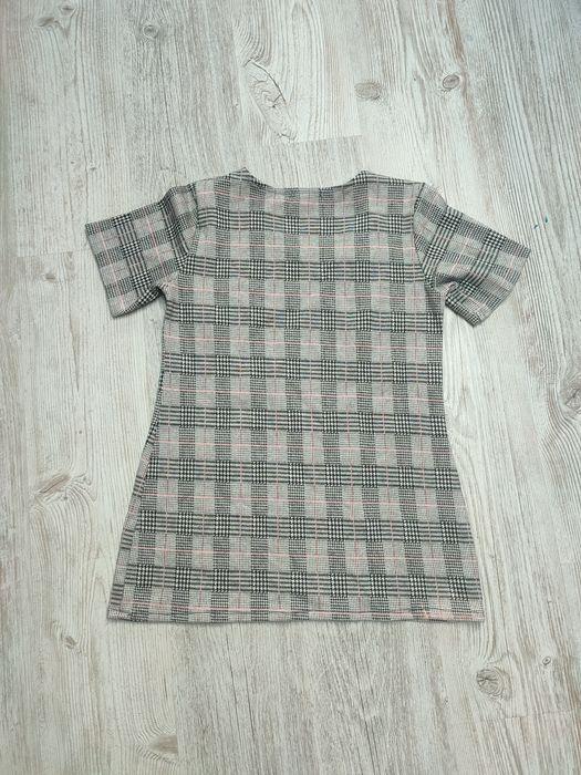Esmara M 38 bluzka damska w kratę koszulka elegancka oversize S 36